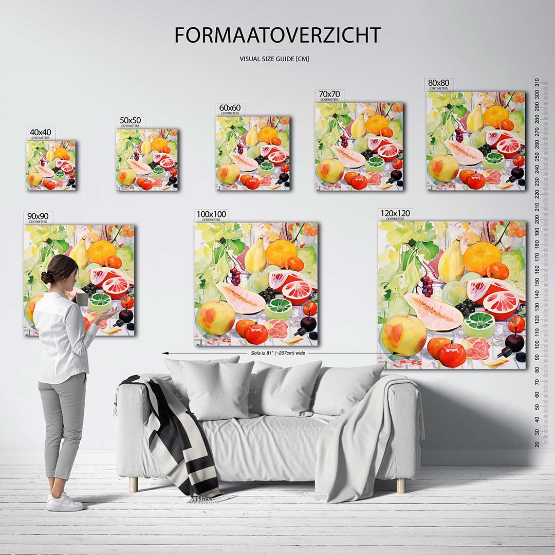 Kleurrijke vruchten Kunstwerk