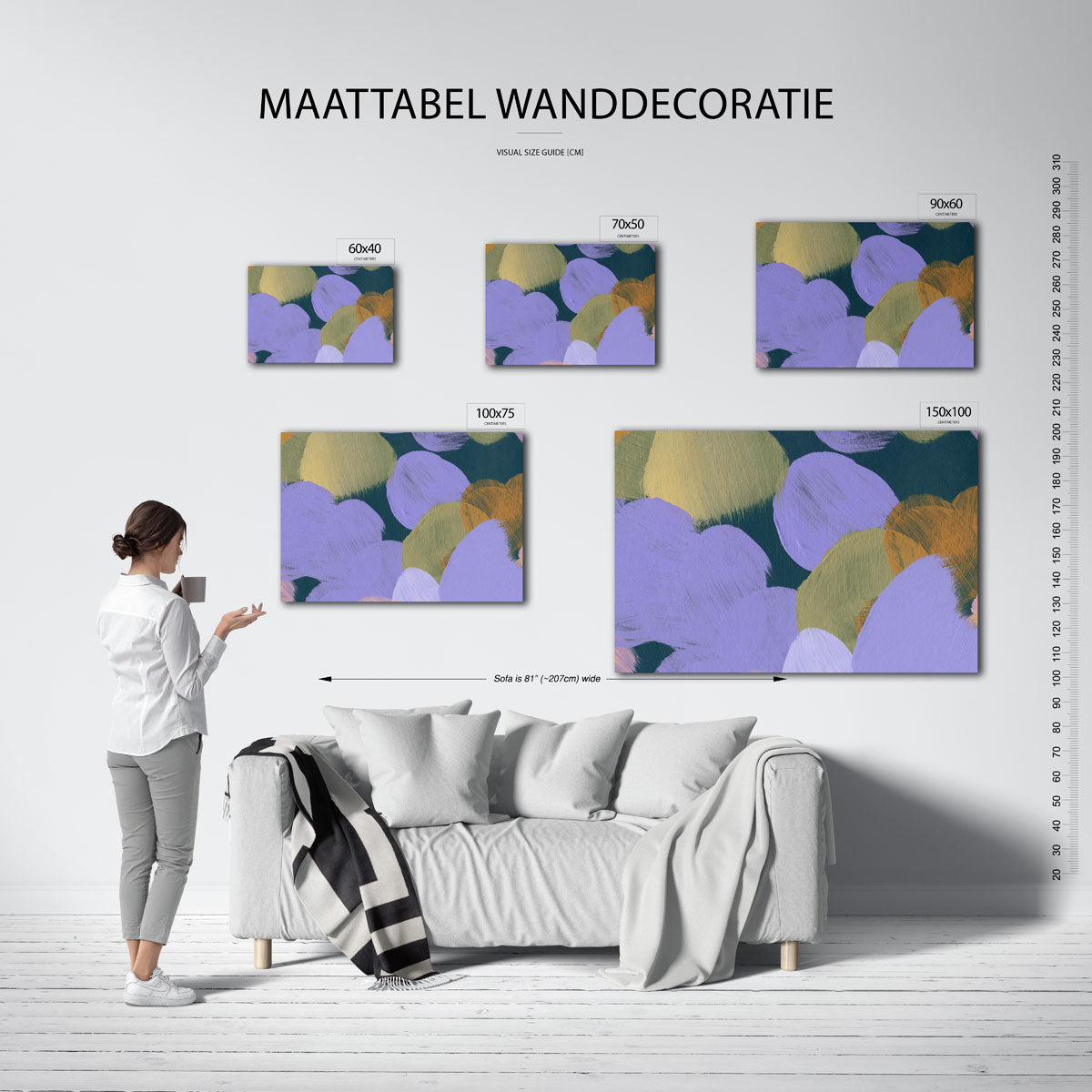 Kleurrijke vormen Kunstwerk
