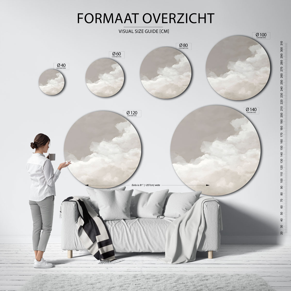 Wolkenlandschap Muurcirkel