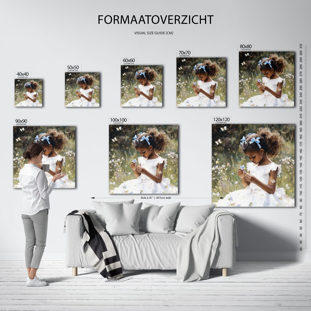 Meisje met bloemen Poster