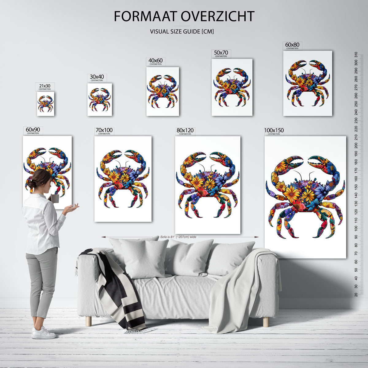 Bloemenkrab Poster
