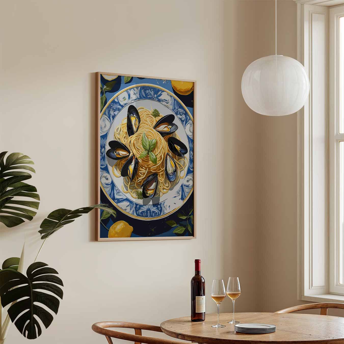 Mediterrane Spaghetti Sfeerposter-WallArtistic
