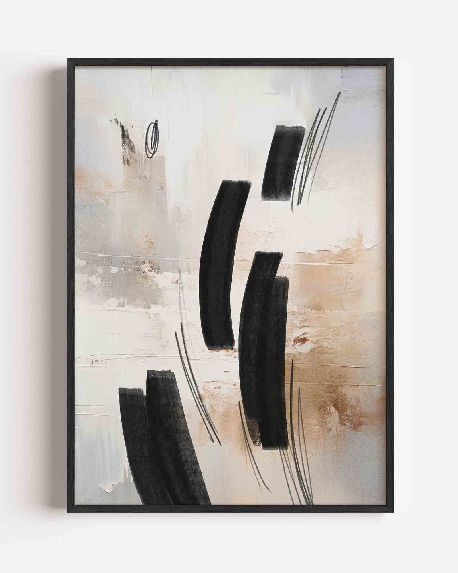 Abstracte zwarte vormen Poster