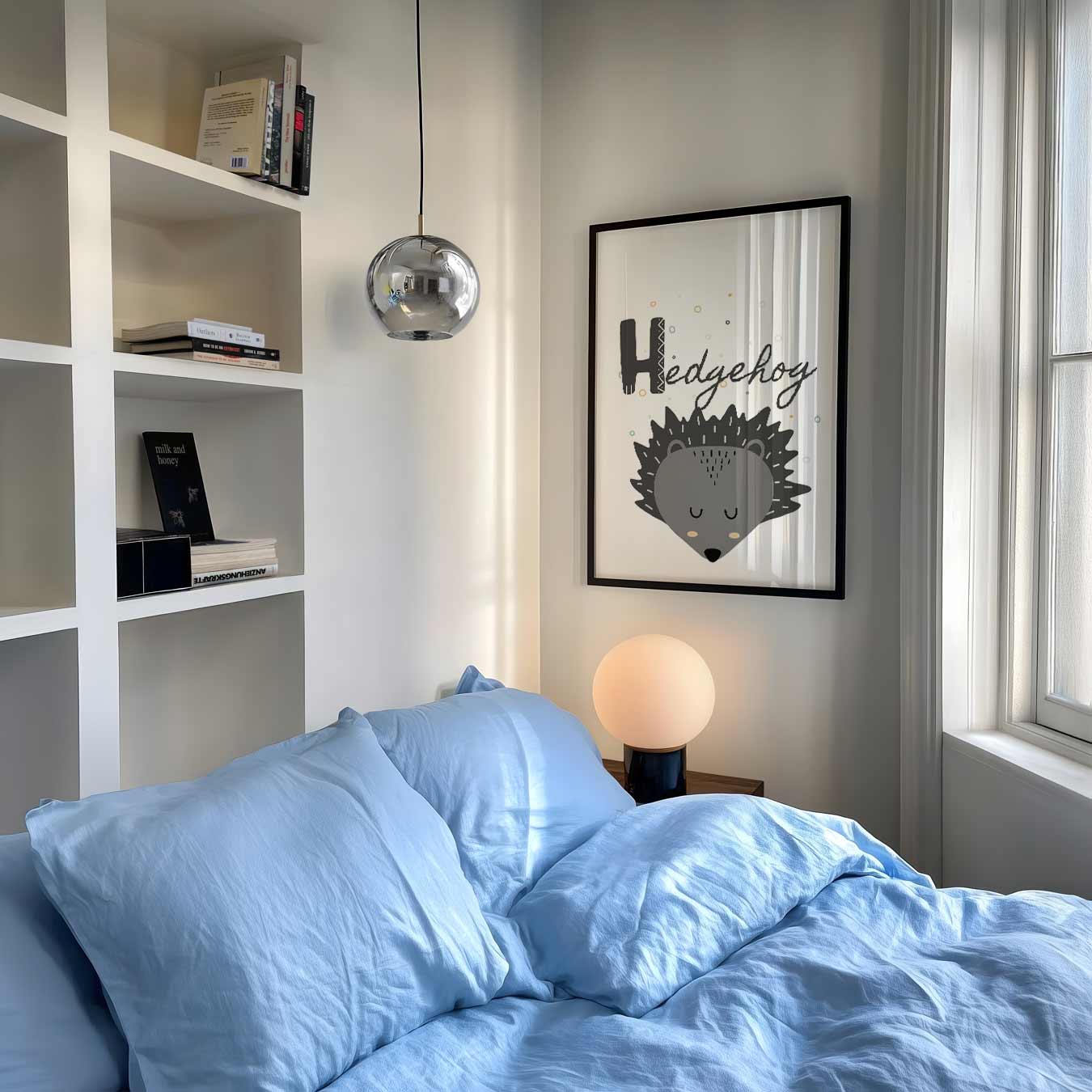 Schattige Egel Poster-WallArtistic