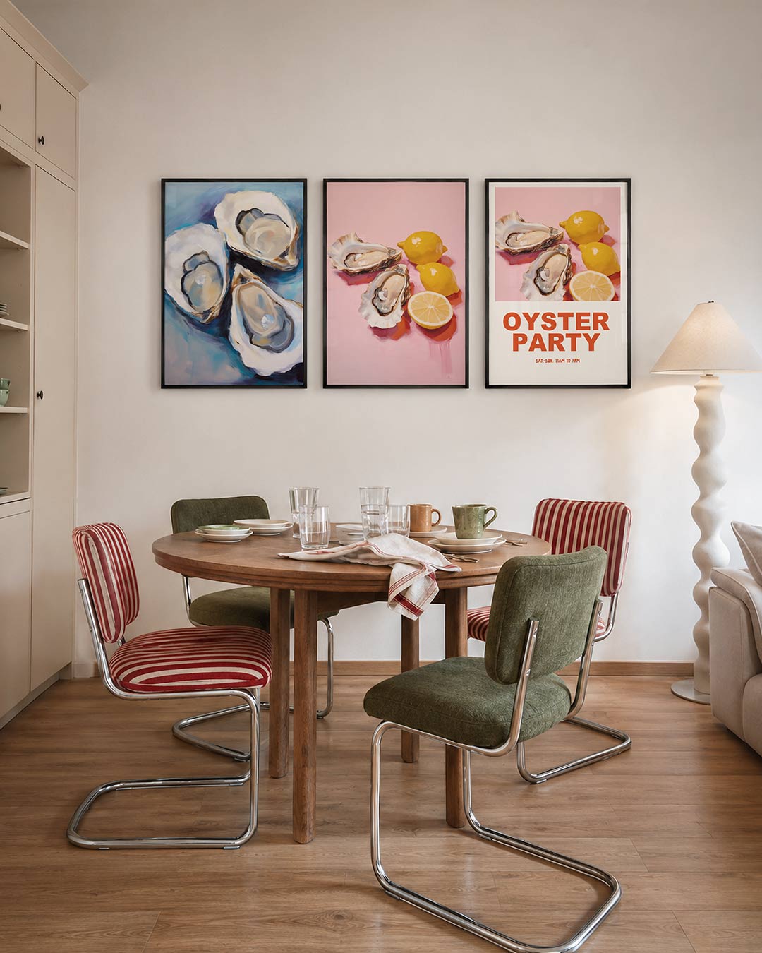 Zee en schelpen Posterset