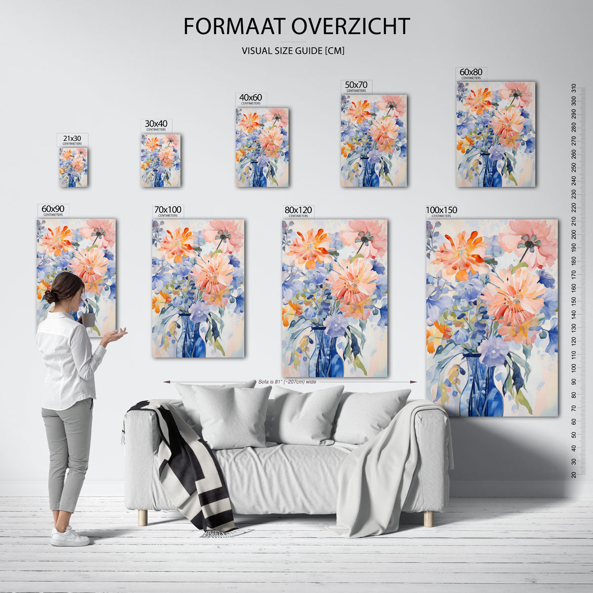 Bloemen in vaas Poster