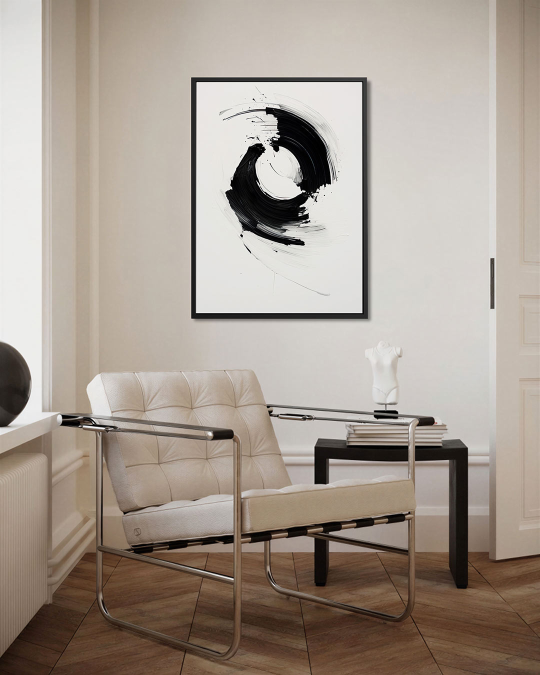 Dynamische borstelvegen Kunstwerk