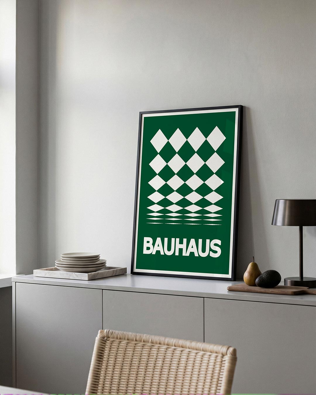 Ruitpatroon en tekst Poster
