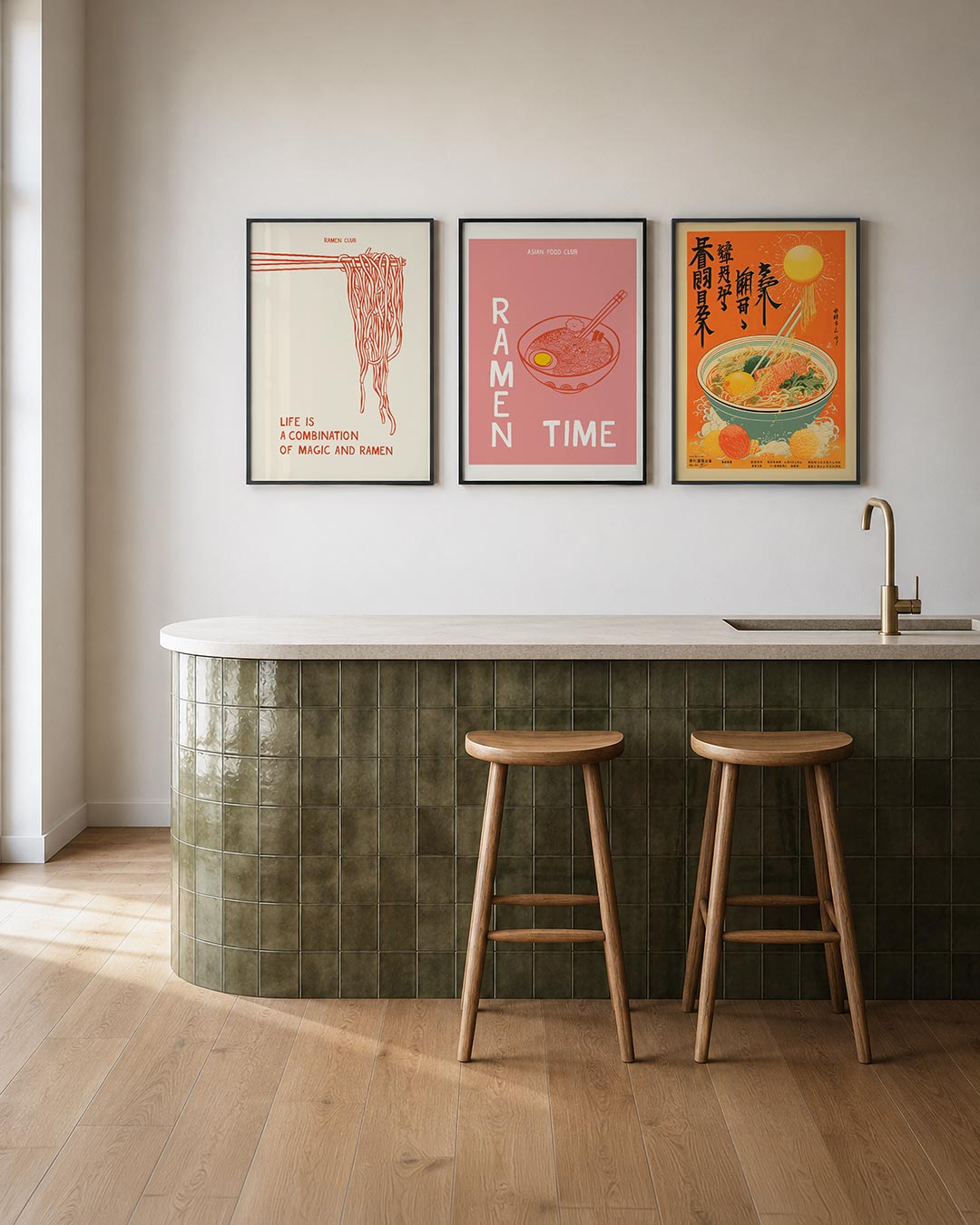 Lijnen en noodles Posterset
