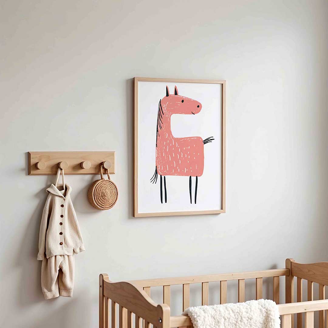 Paard illustratie Poster
