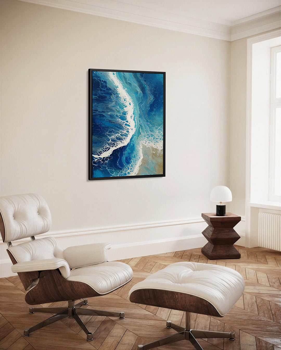 Dynamische oceaan golven Kunstwerk