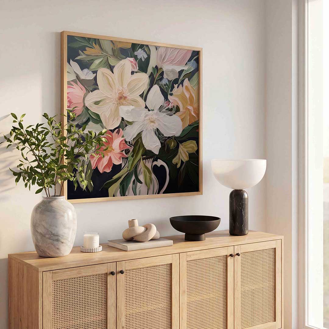 Bloemen in vaas Poster
