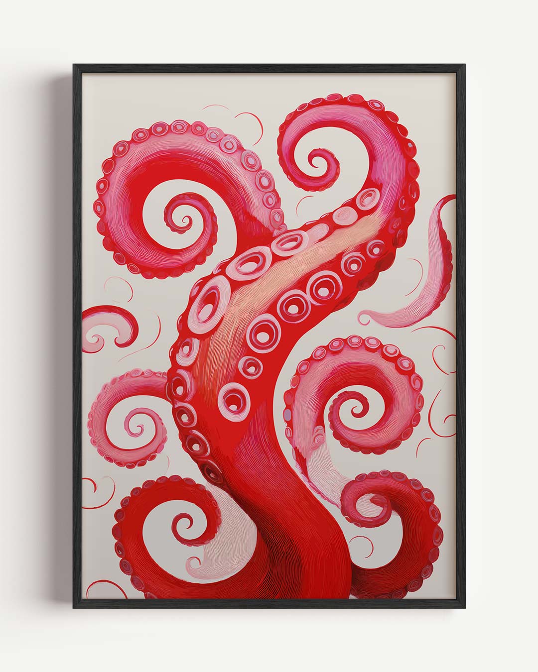 Vrolijke Octopus Tentakels Kunstposter-WallArtistic