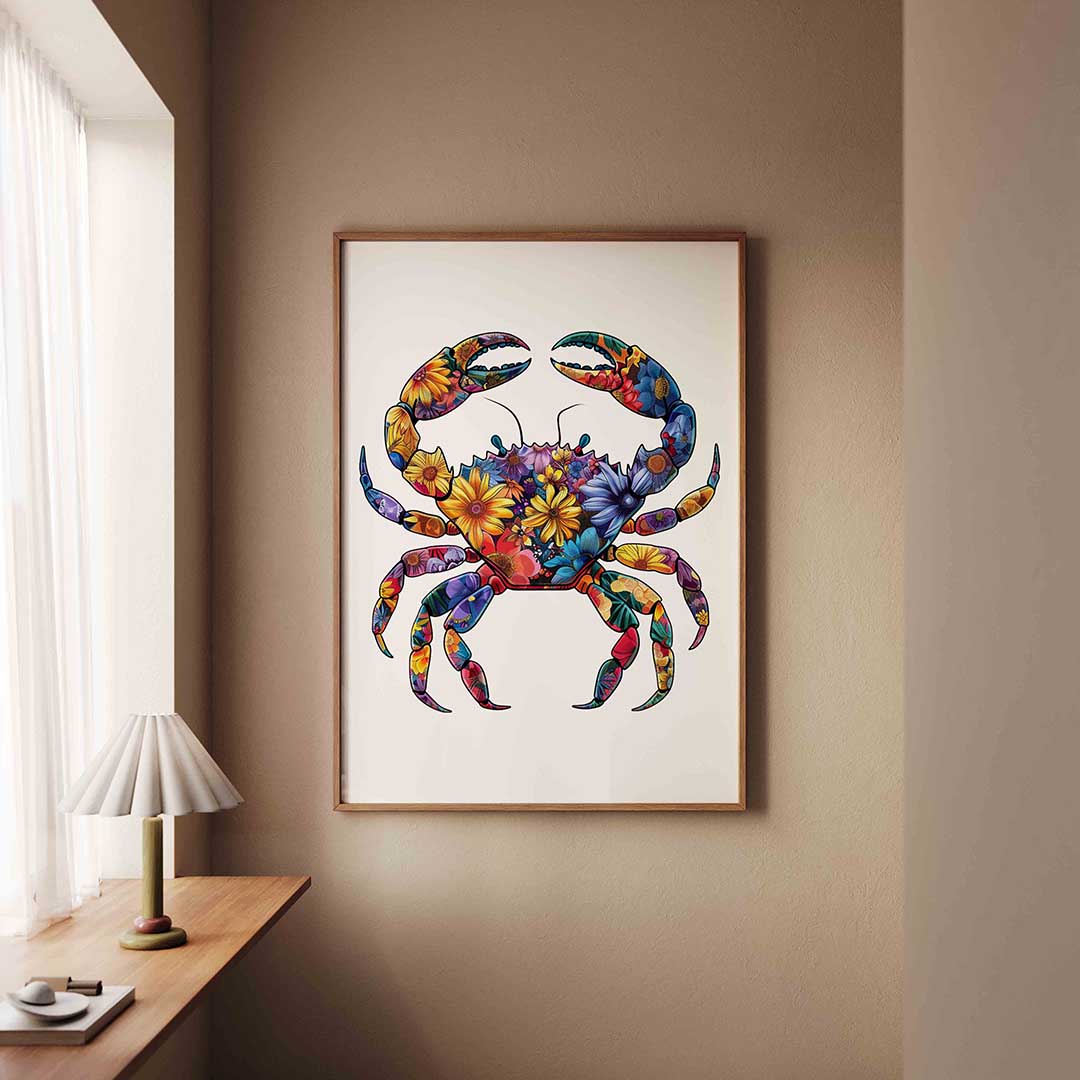 Bloemenkrab Poster