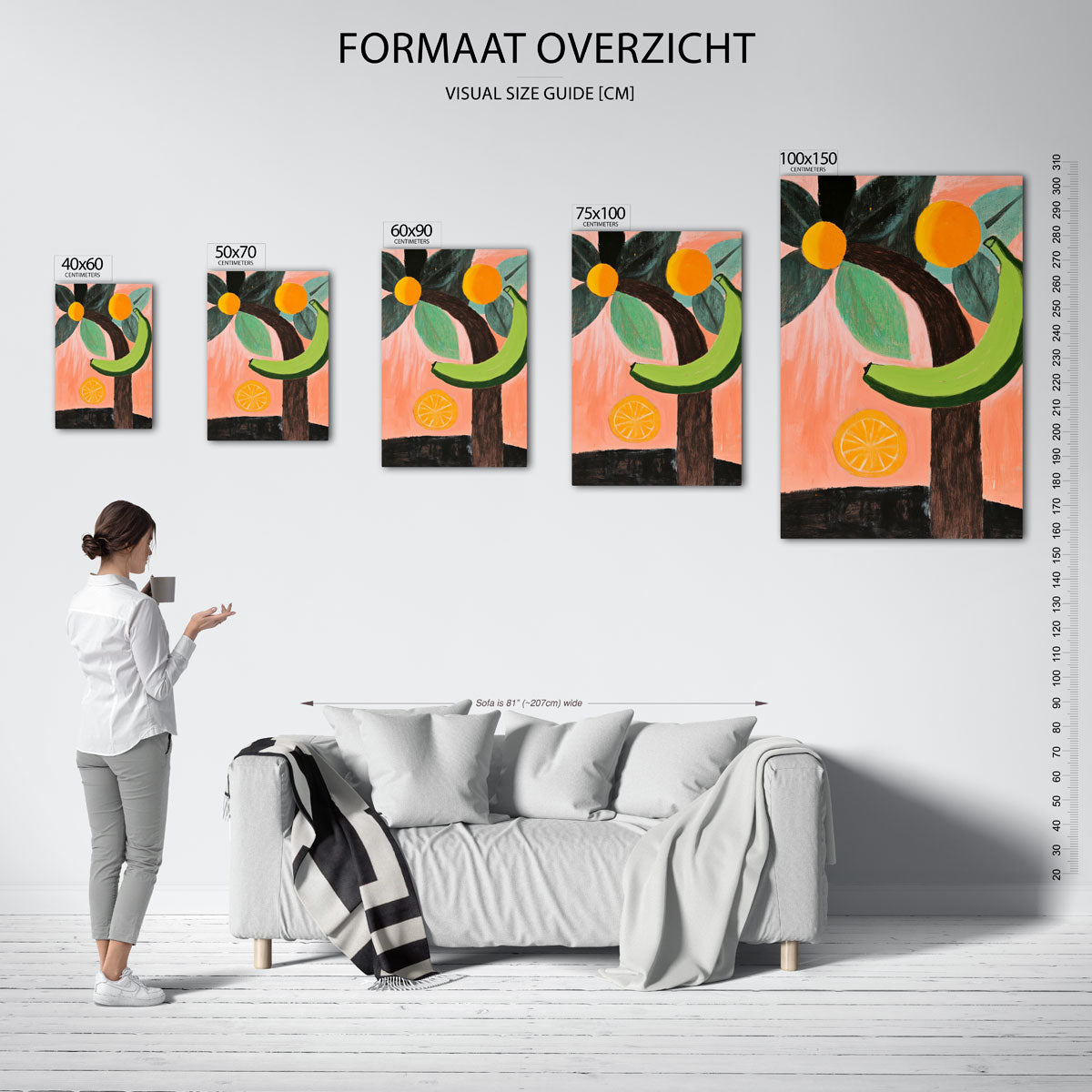 Fruit en bladeren Kunstwerk