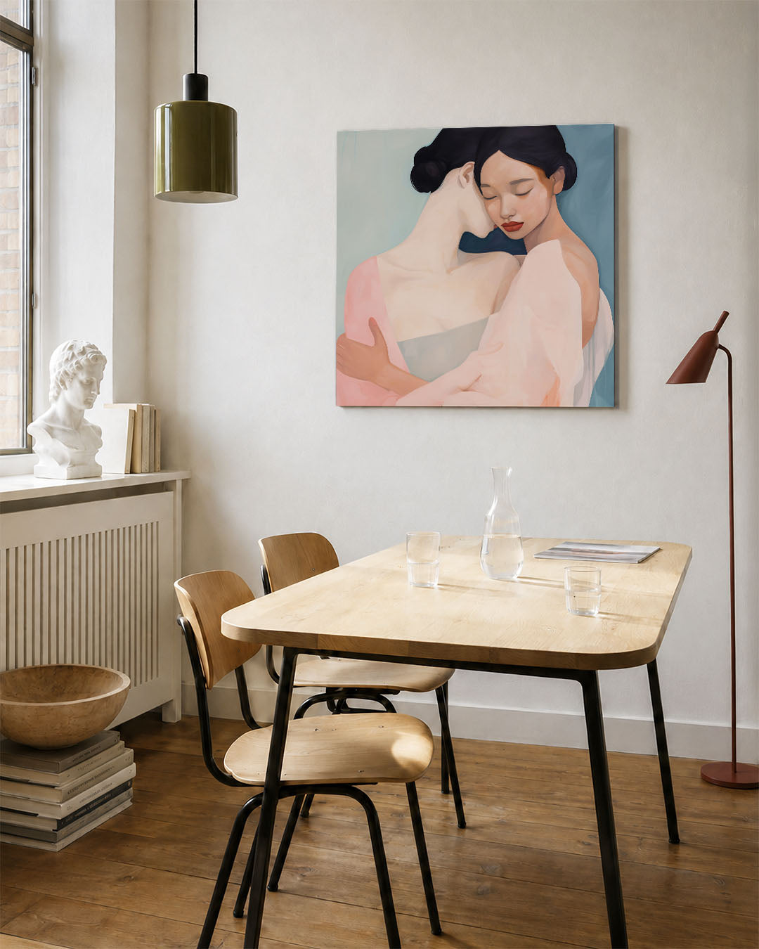 Intieme omhelzing Kunstwerk