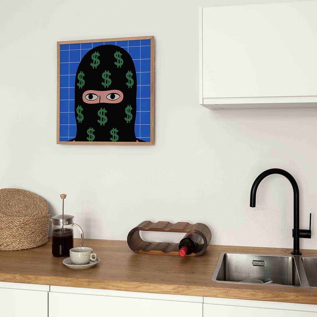 Masker met dollartekens Poster
