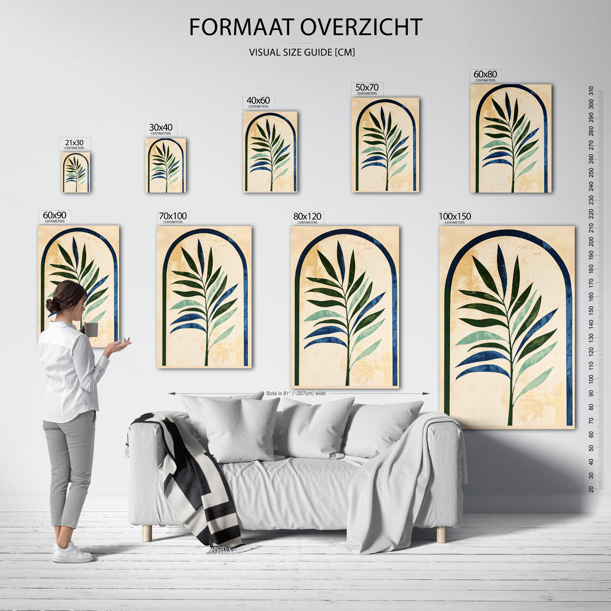 Blad in boogvorm Poster