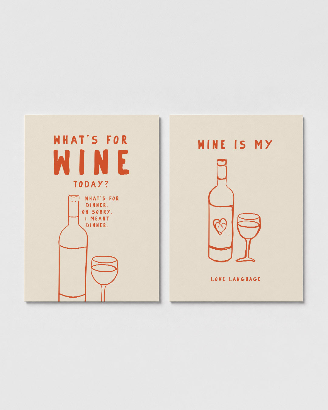 Wijn en woorden Posterset