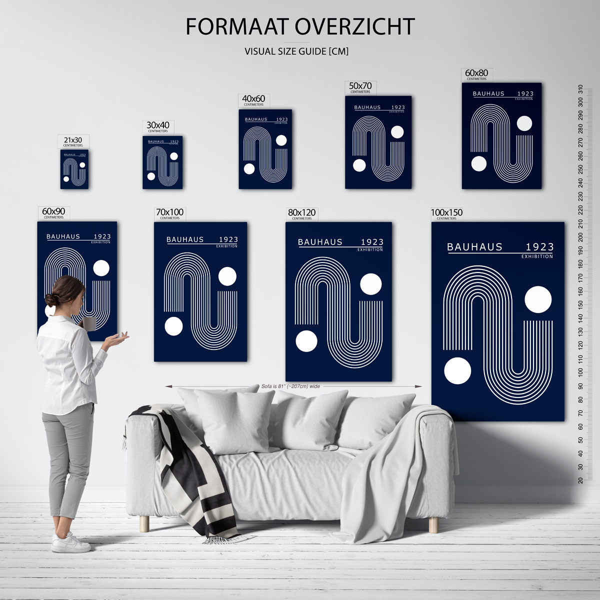 Lijnen en cirkelvormen Poster