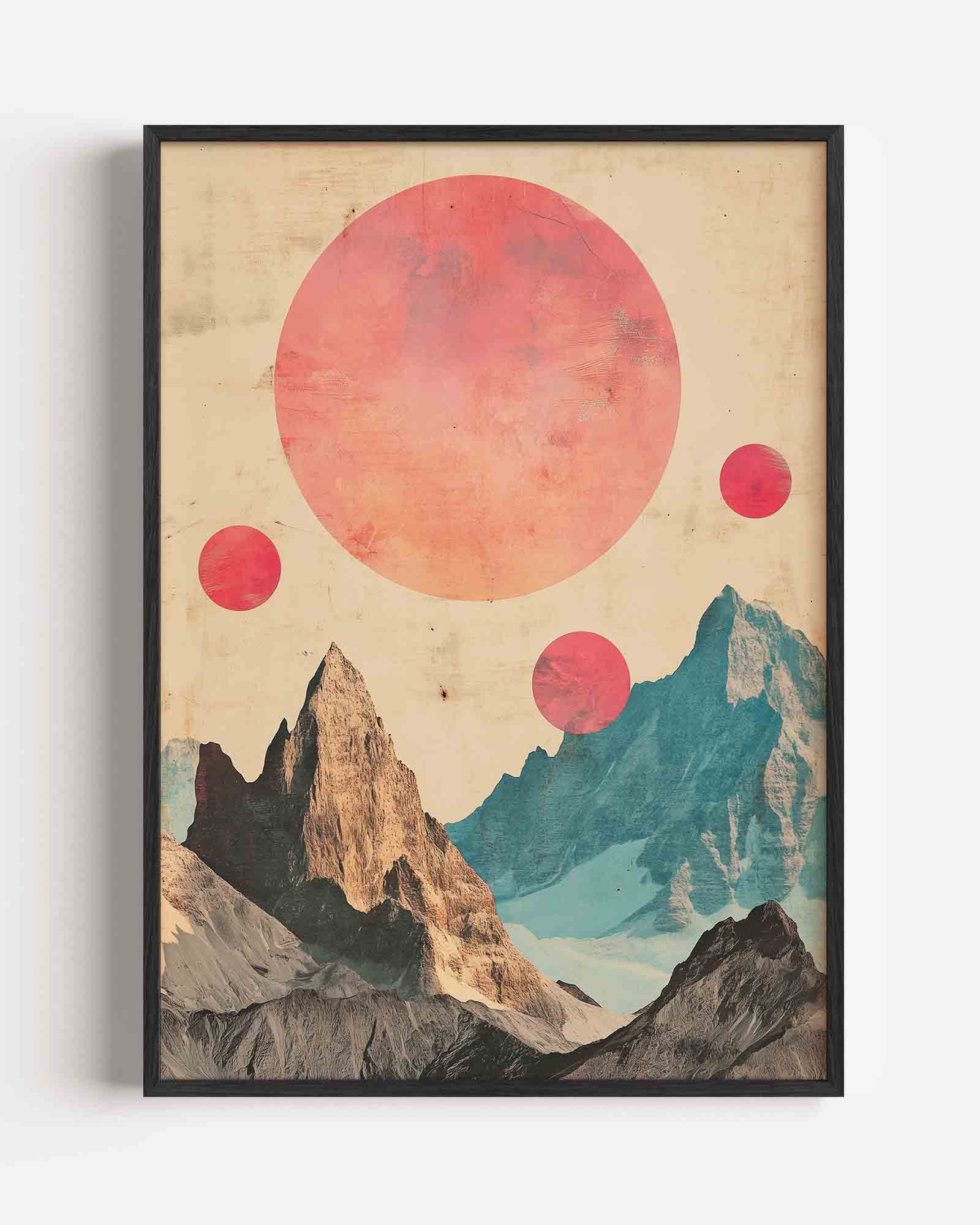 Bergen en cirkels Poster