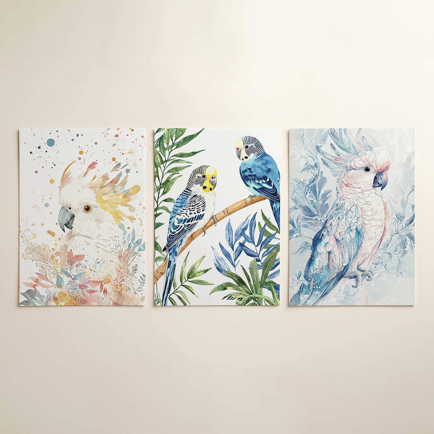 Vogel en kleuren Posterset