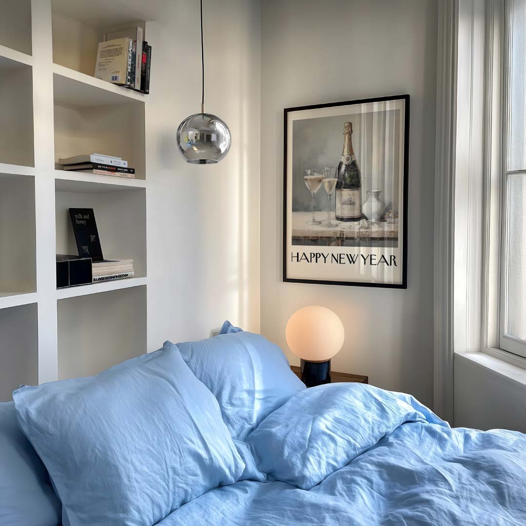 Elegante Champagne Nieuwjaarsposter-WallArtistic