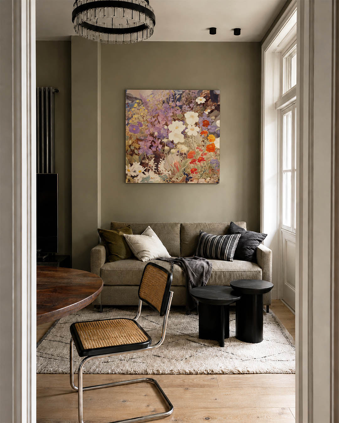 Bloemenpracht in pastel Kunstwerk