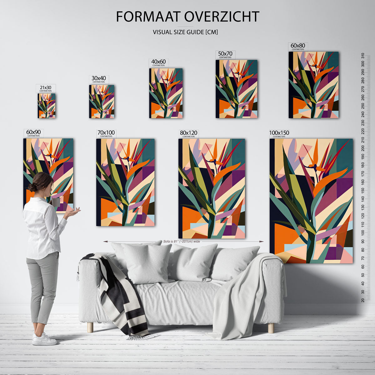 Abstracte bladeren Poster