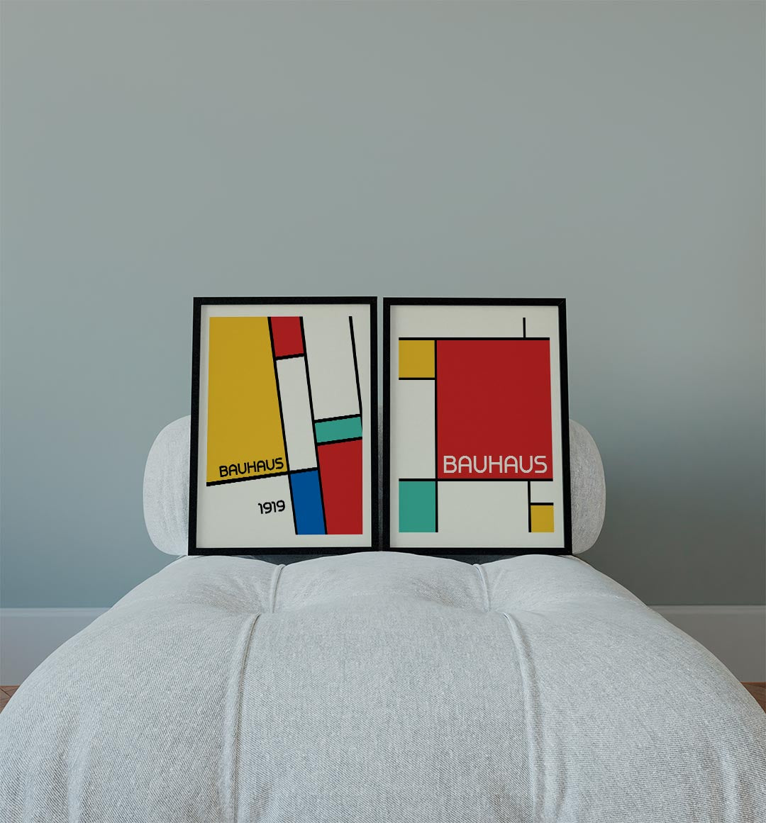 Kleurvlakken en lijnen Posterset