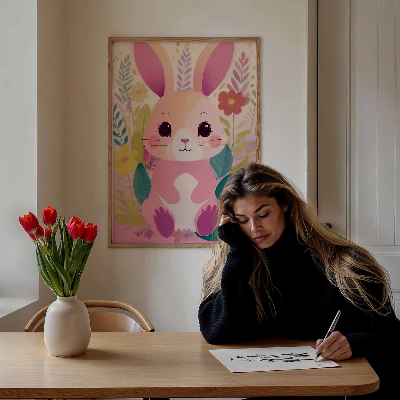 Schattige Konijnenposter-WallArtistic