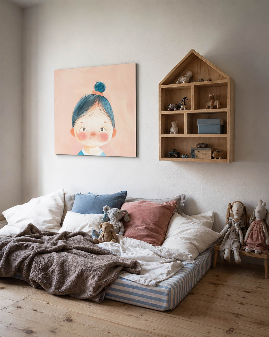 Vrolijk portret kind Kunstwerk