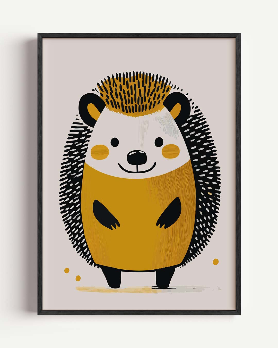 Schattige Egel Illustratie Poster-WallArtistic