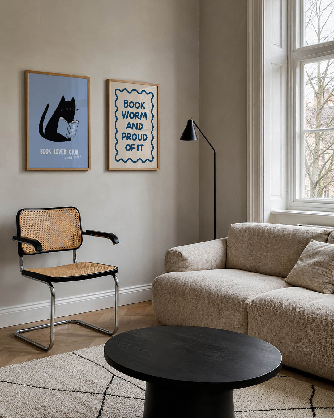 Katten en boeken Posterset