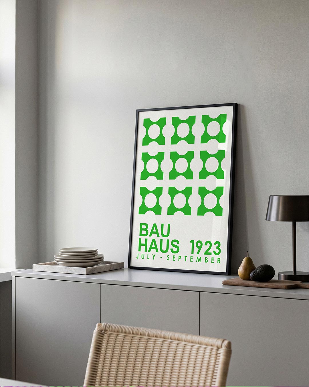 Groene cirkelpatronen Poster