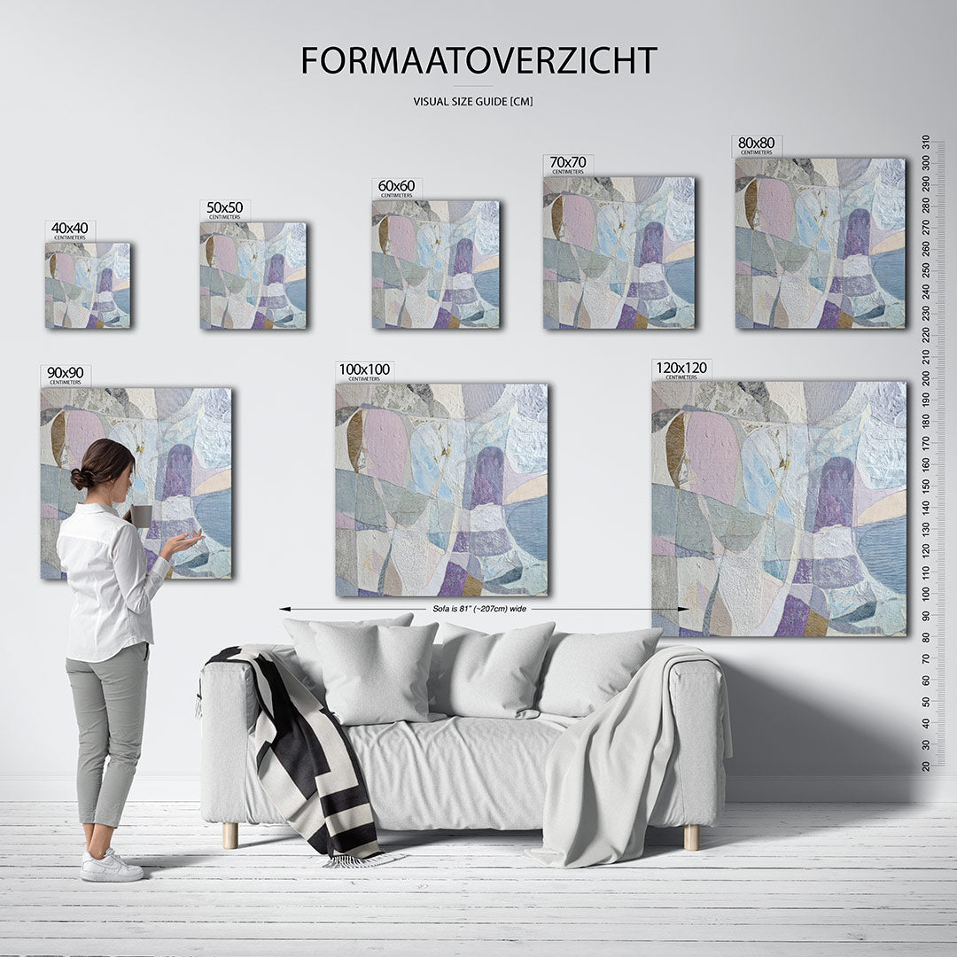 Organische vormen compositie Kunstwerk