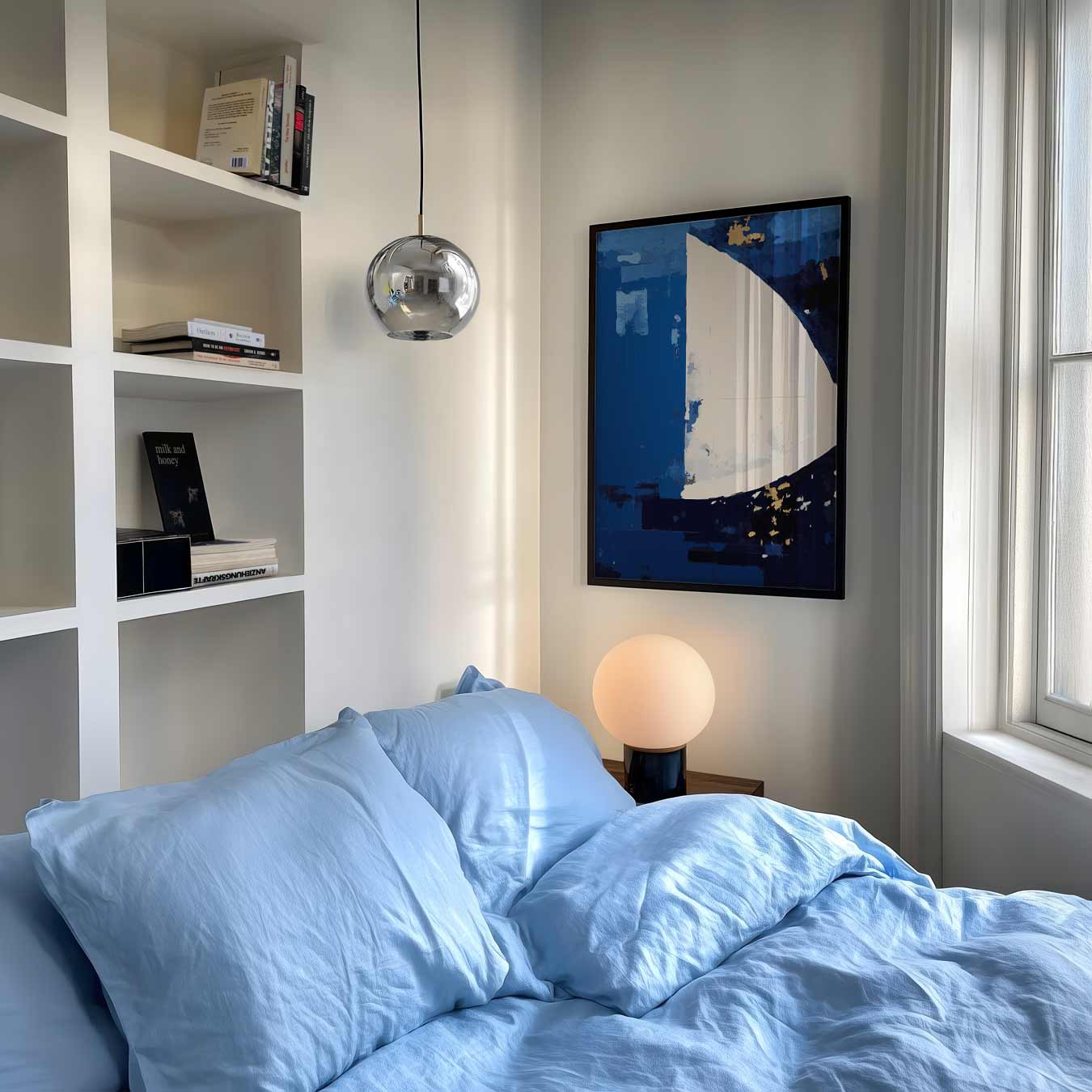 Moderne Abstracte Zeilboot Poster-WallArtistic