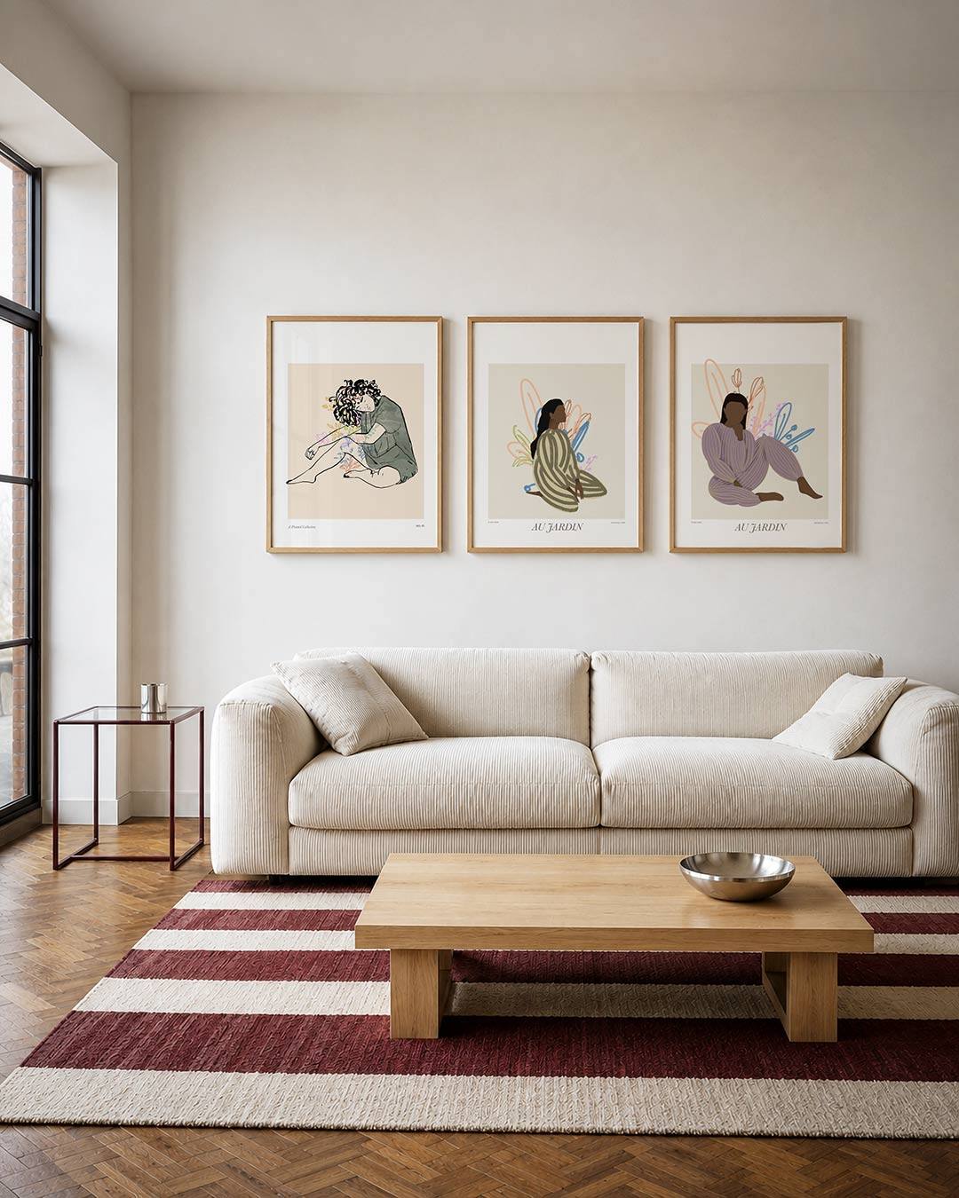 Vormen en bloemen Posterset