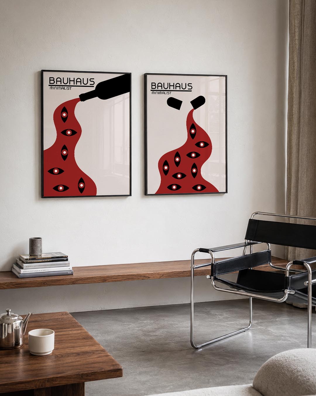 Vloeiende vormen Posterset