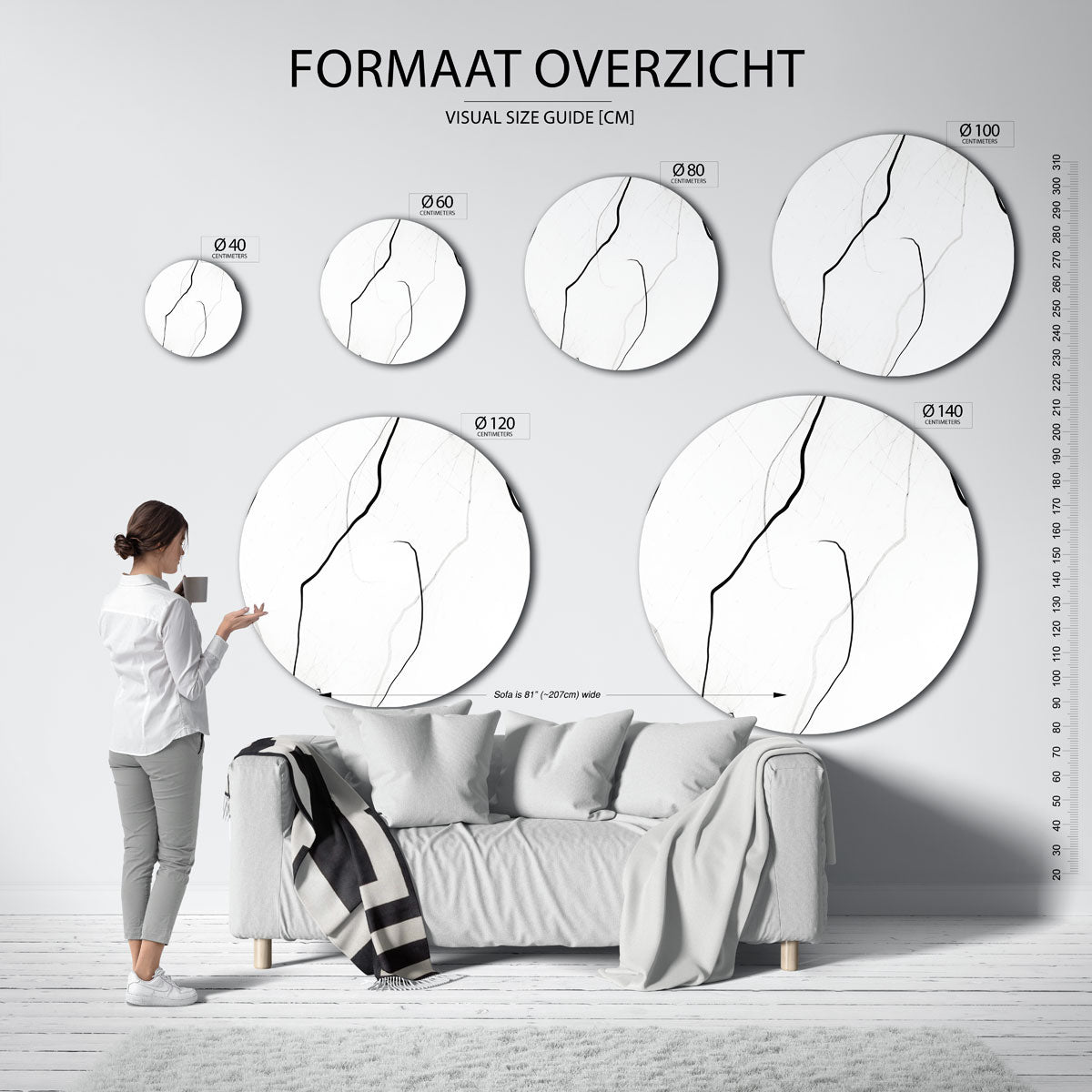 Lijnen en vormen Muurcirkel