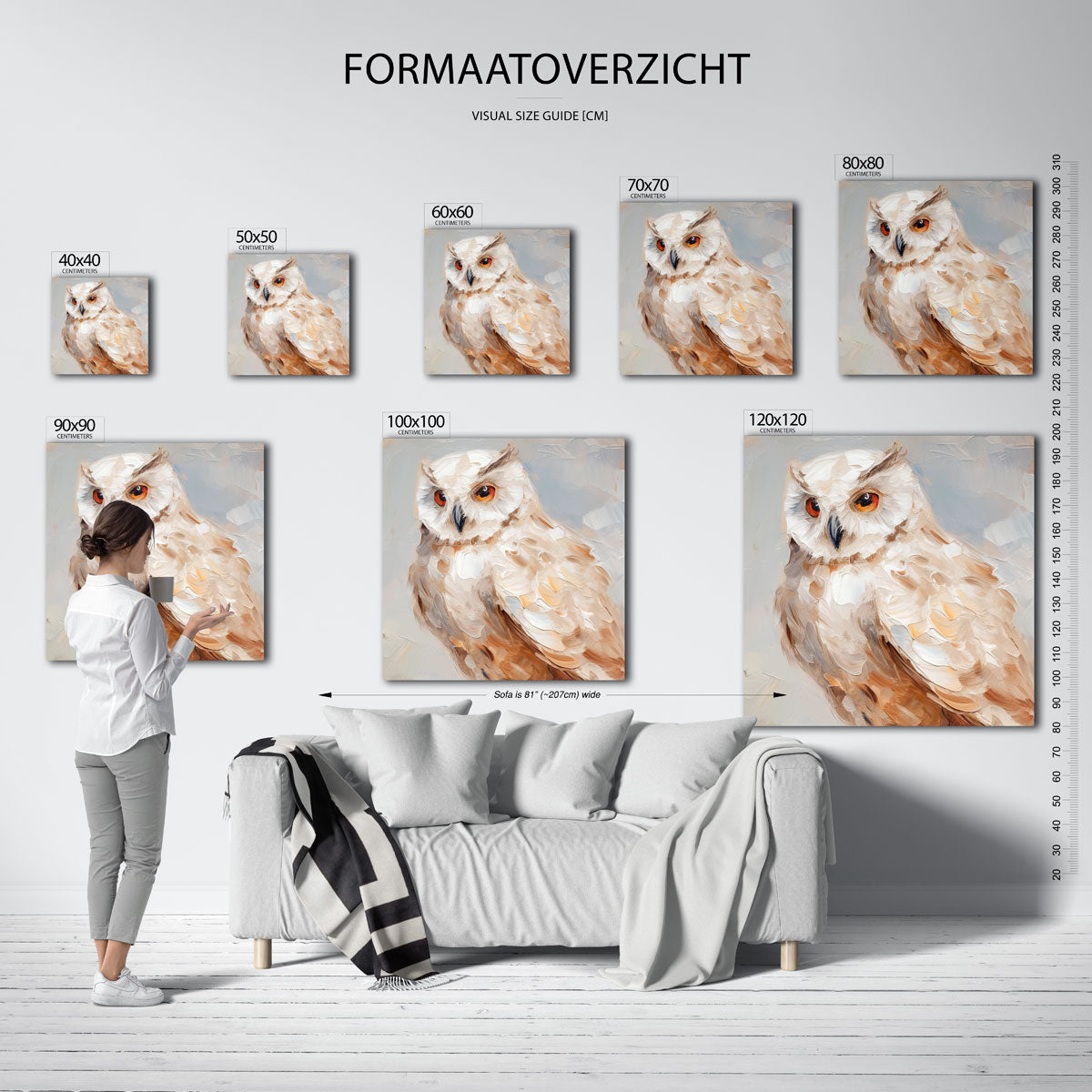 Uil met oranje ogen Poster