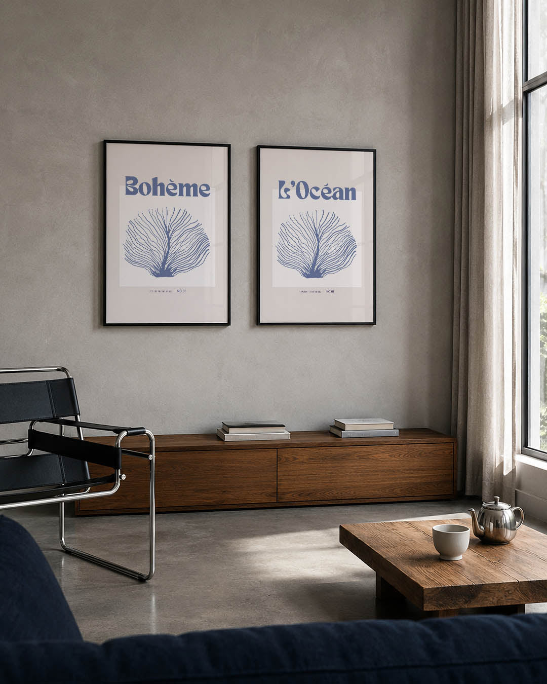 Organische lijnen Posterset