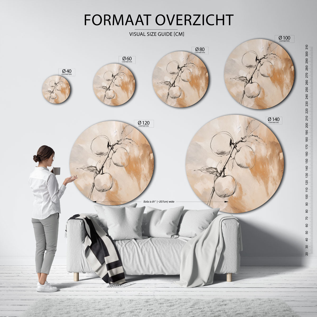 Tak met vruchten Muurcirkel