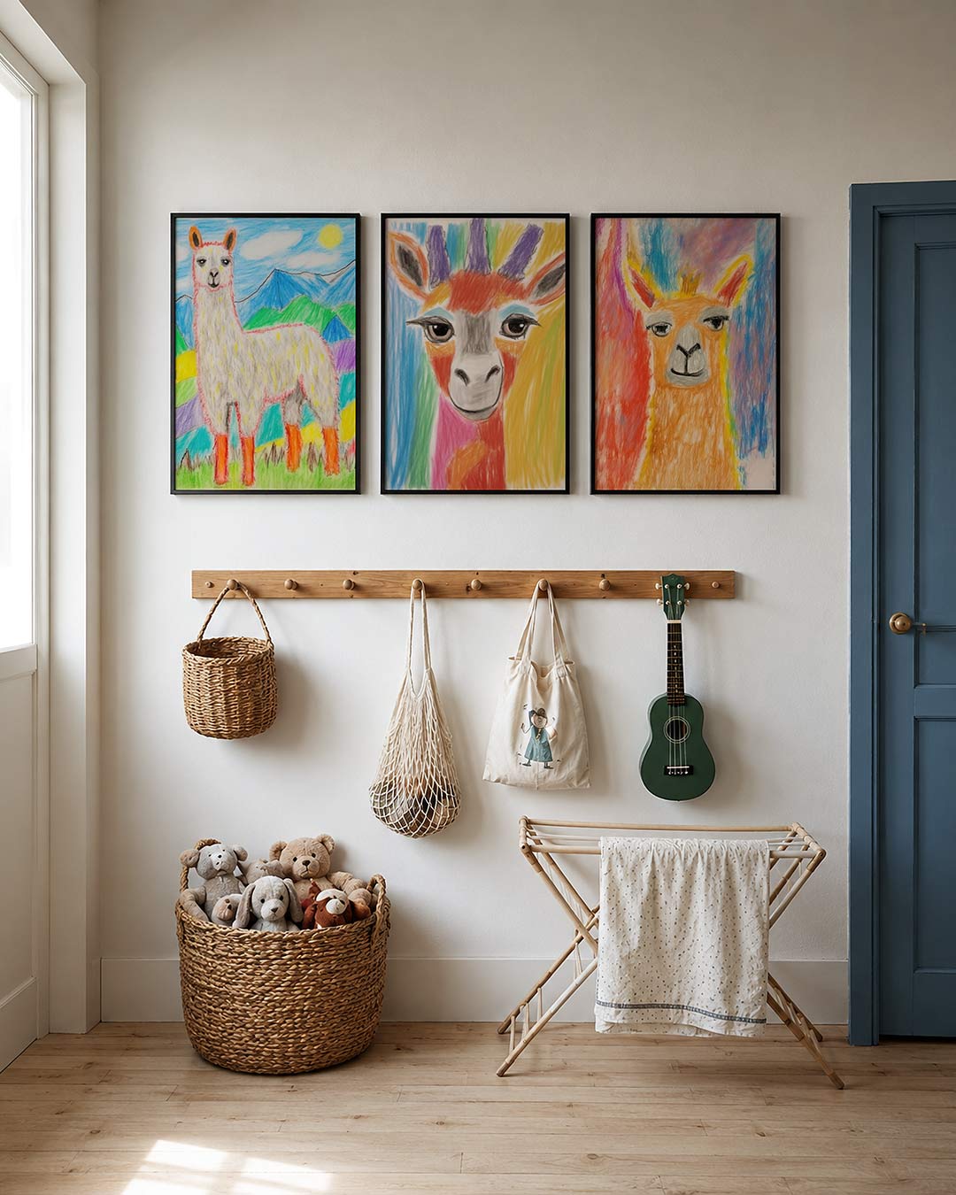 Kleurrijke lama portret Posterset