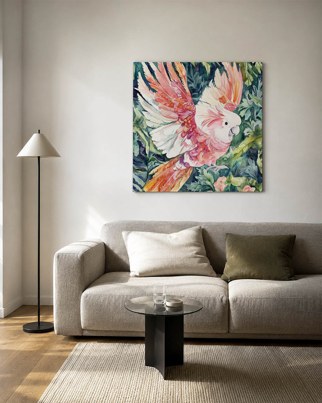 Vrolijke papegaai Kunstwerk