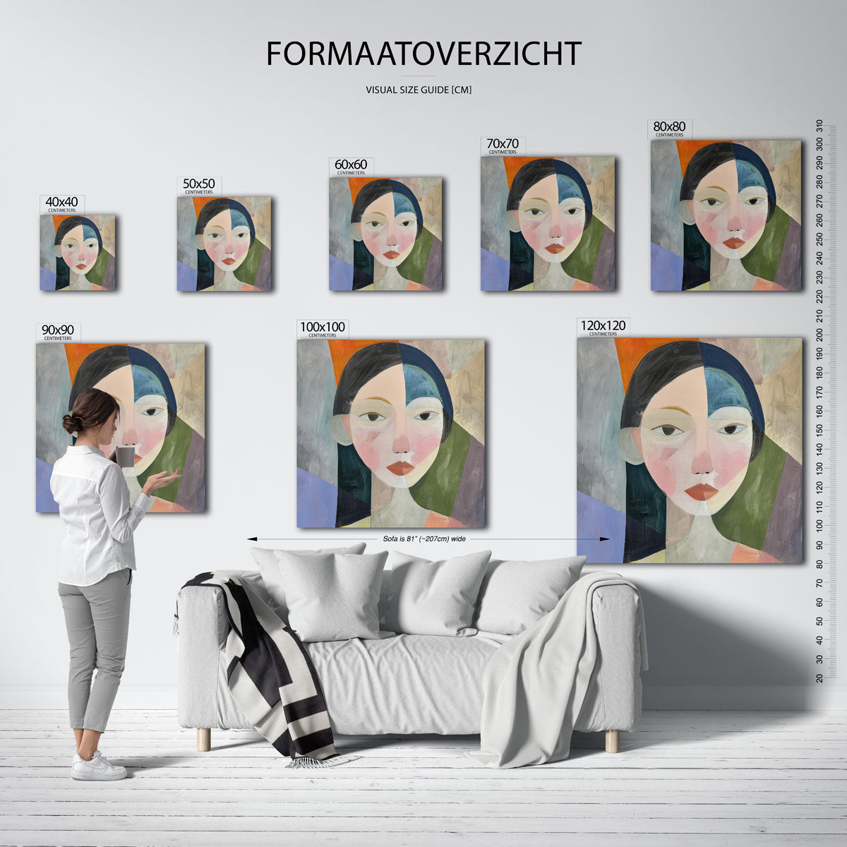 Abstract gezicht Poster