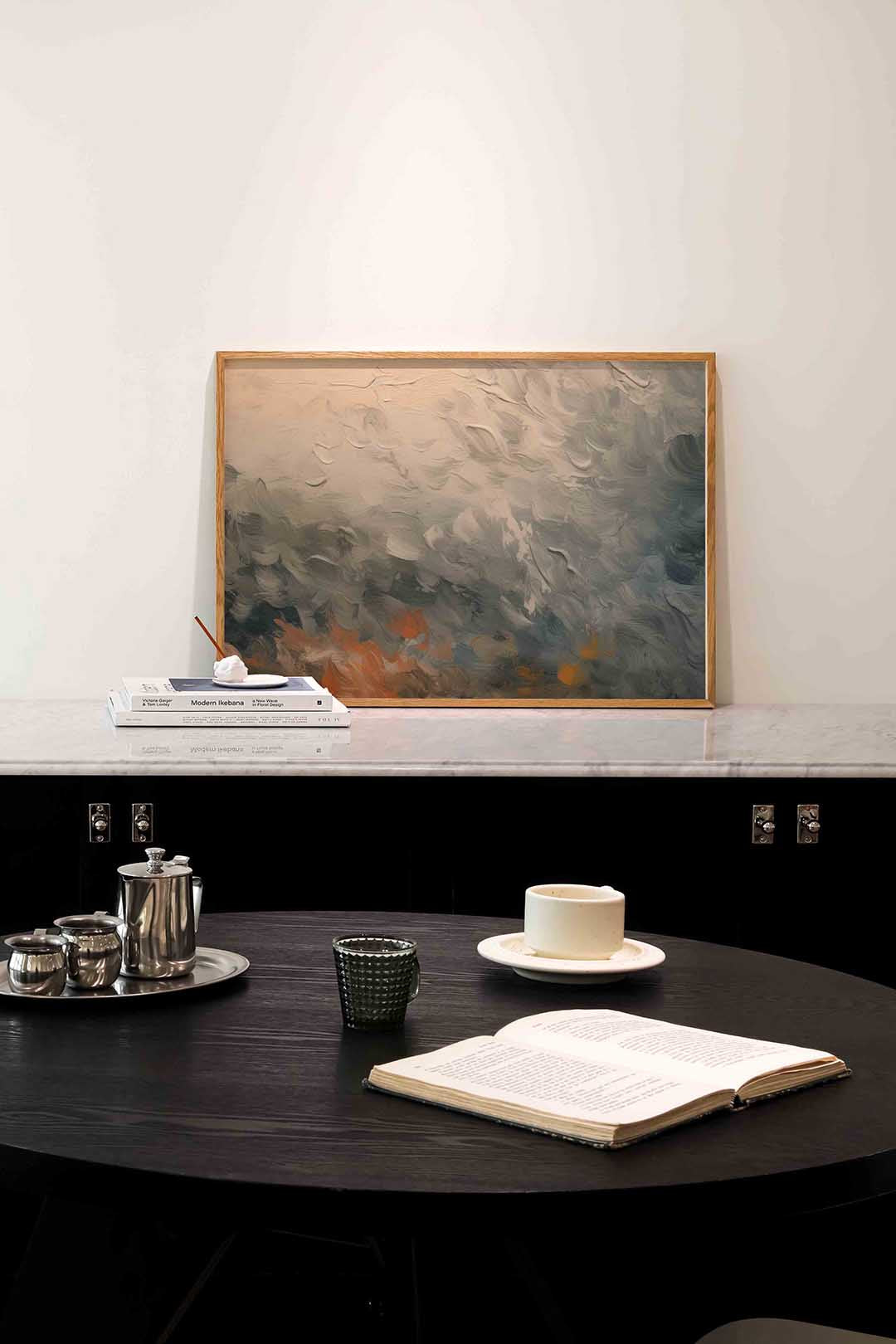 Abstracte wolken en golven Poster