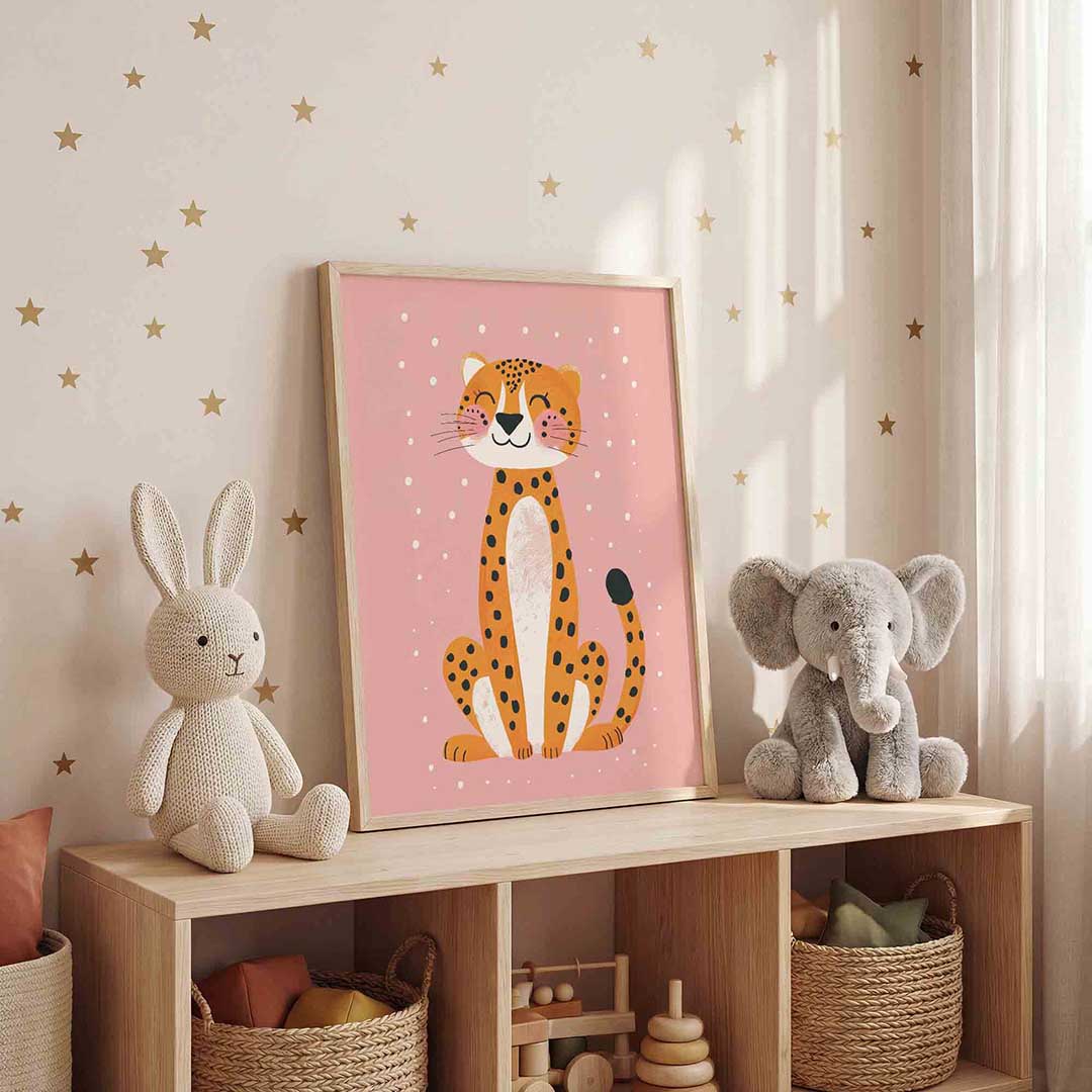 Lachende luipaard Poster