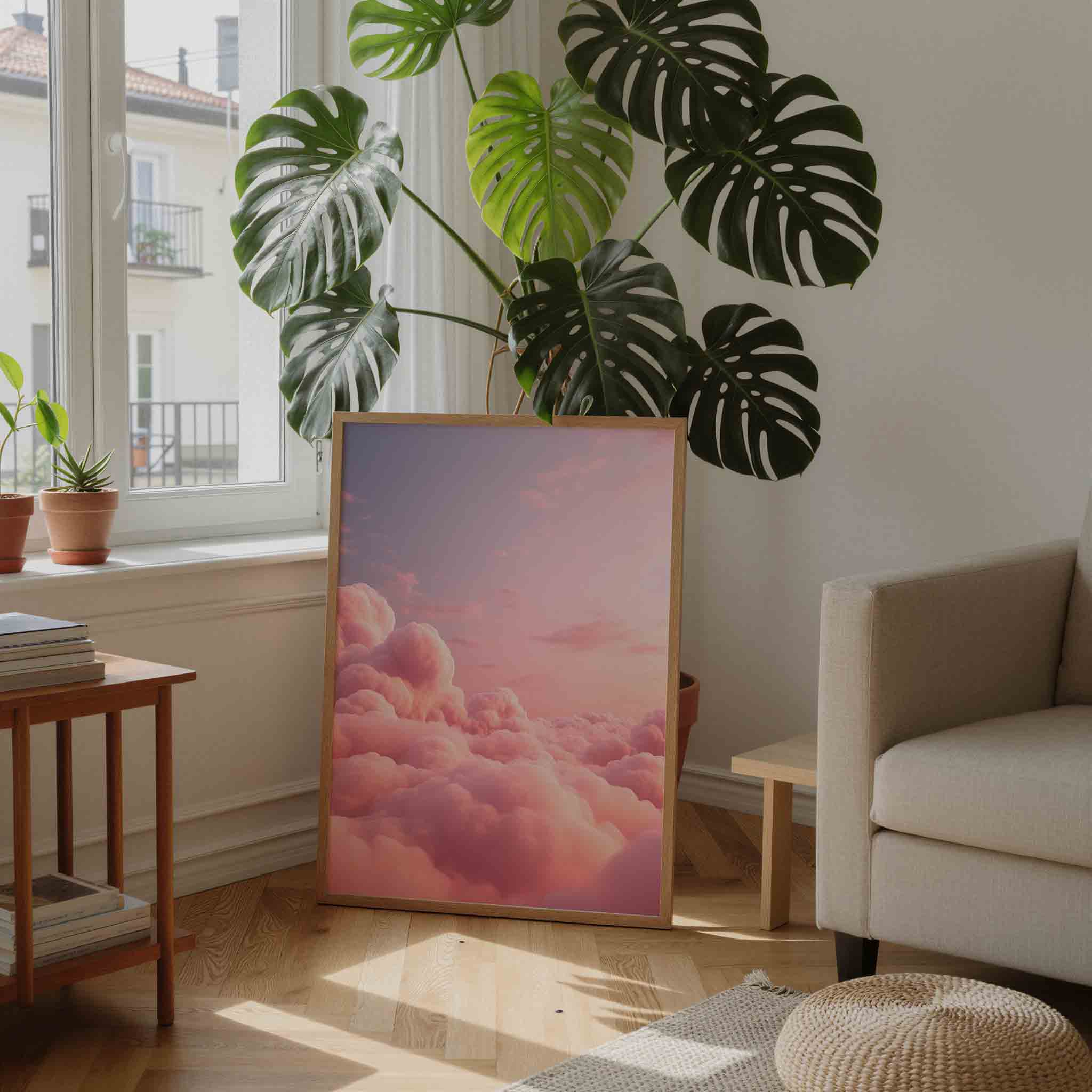 Roze wolken Poster