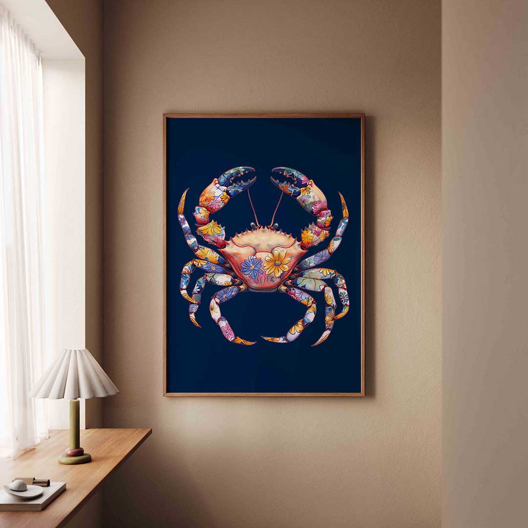 Bloemenkrab Poster